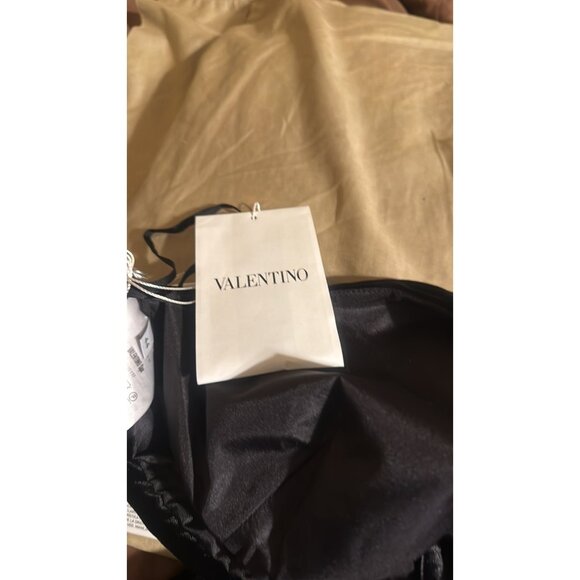 Valentino Velvet Halter Crop Top Black Size 10 - Picture 6 of 7